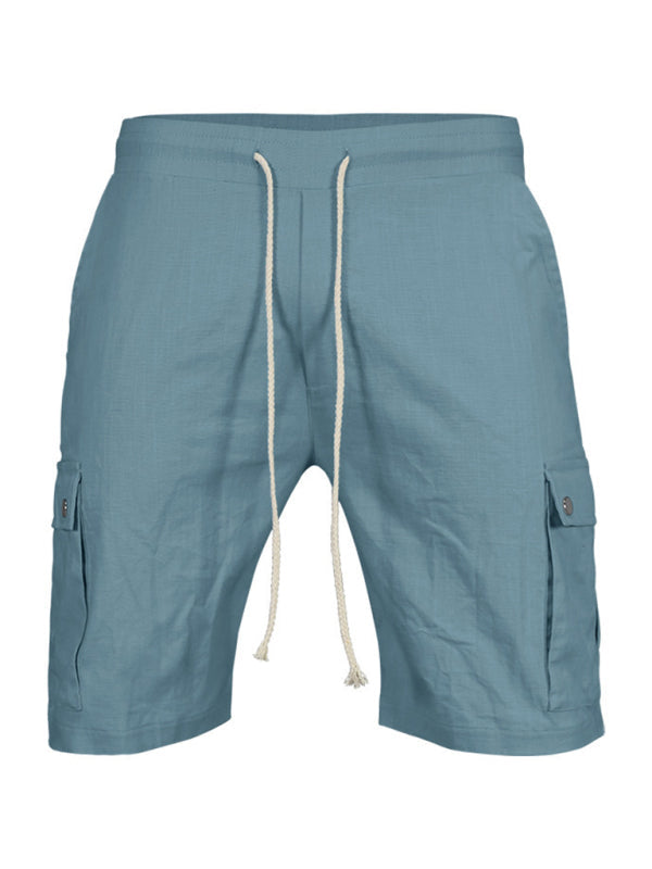 SHOPIQAT Casual Men's Slim Drawstring Shorts Thin Quarter Pants Cargo Shorts - Premium from shopiqat - Just $7.750! Shop now at shopiqat